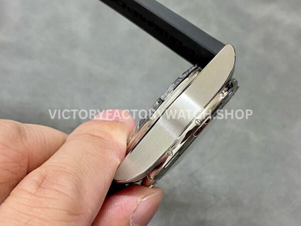 BLS Factory Breitling Chronomat 42 AB0134101G1S2 42mm Steel Rubber Strap Strap Black Eye Si (1) BLS Factory Breitling Chronomat 42 AB0134101G1S2 42mm Steel Rubber Strap Strap Black Eye Silver Dial