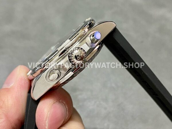 BLS Factory Breitling Chronomat 42 AB0134101G1S2 42mm Steel Rubber Strap Strap Black Eye Si ( (9) BLS Factory Breitling Chronomat 42 AB0134101G1S2 42mm Steel Rubber Strap Strap Black Eye Silver Dial