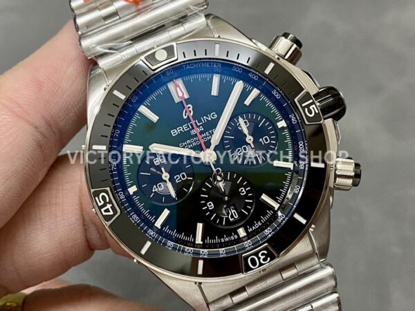 BLS Factory Breitling Chronomat 42mm Full Steel Black Eye Black Dial