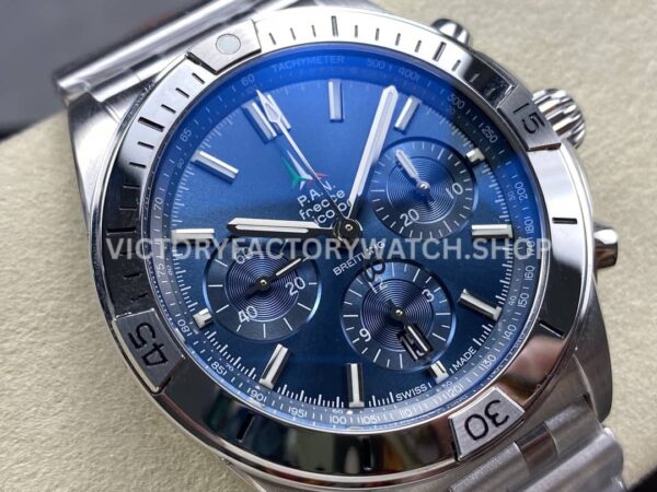 BLS Factory Breitling Chronomat 42mm Full Steel Blue Eye Blue Dial (1) BLS Factory Breitling Chronomat 42mm Full Steel Blue Eye Blue Dial