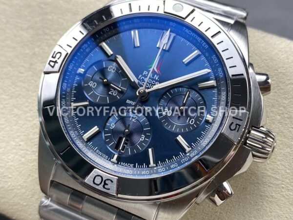 BLS Factory Breitling Chronomat 42mm Full Steel Blue Eye Blue Dial (2) BLS Factory Breitling Chronomat 42mm Full Steel Blue Eye Blue Dial