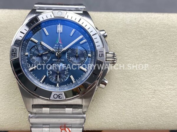 BLS Factory Breitling Chronomat 42mm Full Steel Blue Eye Blue Dial (9) BLS Factory Breitling Chronomat 42 full steel blue eye blue dial
