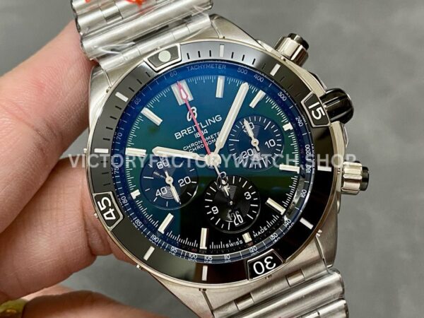 BLS Factory Breitling Chronomat AB0136251B1A1 44mm Full Steel Black Dial (7) BLS Factory Breitling Chronomat AB0134101B1A1 42mm Full Steel Black Dial