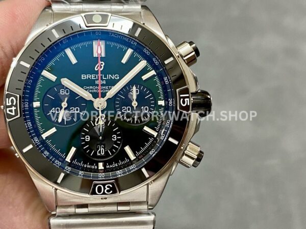 BLS Factory Breitling Chronomat AB0136251B1A1 44mm Full Steel Black Dial (9) BLS Factory Breitling Chronomat AB0134101B1A1 42mm full steel black dial