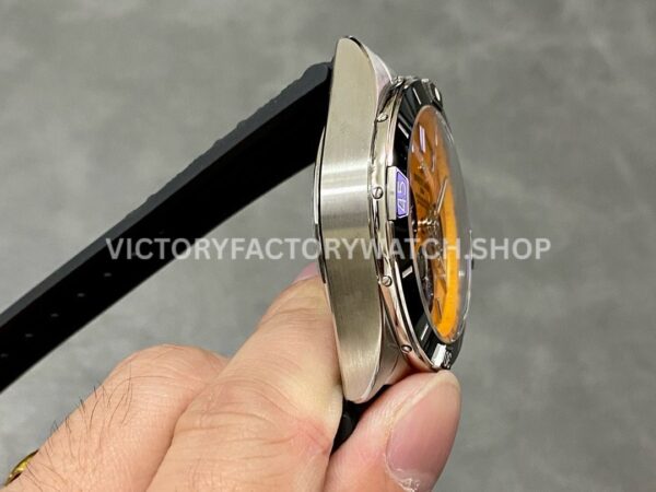 BLS Factory Breitling Chronomat AB01364A1I1S1 42mm Steel Rubber Strap Black Eye Orange Dial