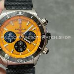 BLS Factory Breitling Chronomat AB01364A1I1S1 42mm steel rubber strap orange dial