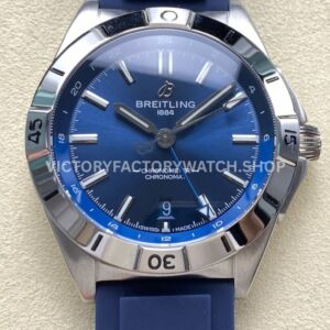 BLS Factory Breitling Chronomat GMT 40mm rubber strap blue dial