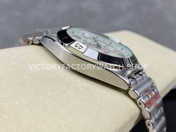 BLS Factory Breitling Chronomat GMT A32398101A1A1 40mm Full Steel Red GMT Needle White Dial