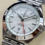 BLS Factory Breitling Chronomat GMT A32398101A1A1 40mm Full Steel Red GMT Needle White Dial