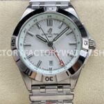 BLS Factory Breitling Chronomat GMT A32398101A1A1 40mm full steel red GMT hand white dial