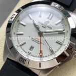 BLS Factory Breitling Chronomat GMT A32398101A1A1 40mm Rubber Strap Red GMT Needle White Dial
