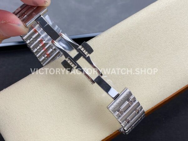 BLS Factory Breitling Chronomat GMT A32398101C1A1 40mm Full Steel Red GMT Needle Blue Dial (3) BLS Factory Breitling Chronomat GMT A32398101C1A1 40mm Full Steel Red GMT Needle Blue Dial