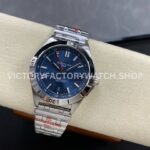 BLS Factory Breitling Chronomat GMT A32398101C1A1 40mm Full Steel Red GMT Needle Blue Dial (4) BLS Factory Breitling Chronomat GMT A32398101C1A1 40mm Full Steel Red GMT Needle Blue Dial