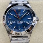 BLS Factory Breitling Chronomat GMT A32398101C1A1 40mm Full Steel Red GMT Needle Blue Dial (9) BLS Factory Breitling Chronomat GMT A32398101C1A1 40mm full steel red GMT hand blue dial