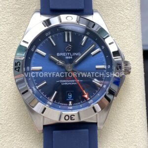 BLS Factory Breitling Chronomat GMT A32398101C1A1 blue dial rubber strap