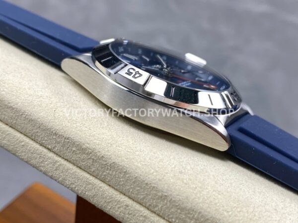 BLS Factory Breitling Chronomat GMT A32398101C1A1 40mm Rubber Strap Red GMT Needle Blue Dial