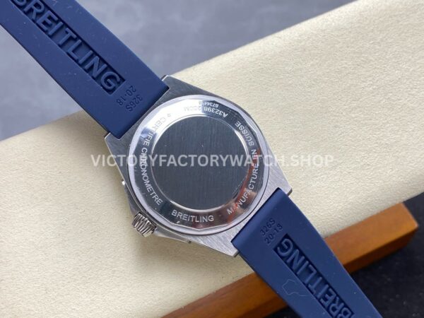 BLS Factory Breitling Chronomat GMT A32398101C1A1 40mm Rubber Strap Red GMT Needle Blue Dial