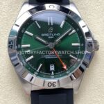 BLS Factory Breitling Chronomat GMT A32398101L1A1 green dial rubber strap