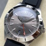 BLS Factory Breitling Chronomat GMT A32398101M1A1 40mm Rubber Strap Red GMT Needle Grey Dial