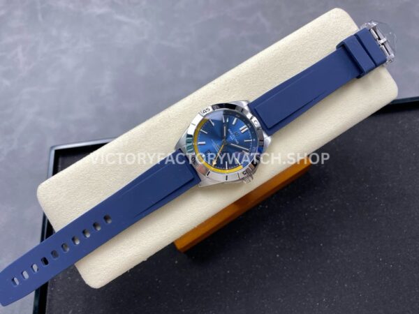 BLS Factory Breitling Chronomat GMT A323981A1C1A1 40mm Rubber Strap Yellow GMT Needle Blue Dial