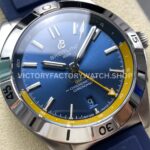 BLS Factory Breitling Chronomat GMT A323981A1C1A1 40mm Rubber Strap Yellow GMT Needle Blue Dial