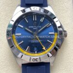 BLS Factory Breitling Chronomat GMT A323981A1C1A1 40mm blue dial yellow GMT hand