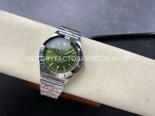 BLS Factory Breitling Chronomat GMT A32398A11L1A 40mm Full Steel Yellow GMT Needle Light Green Dial