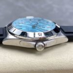BLS Factory Breitling Chronomat GMT A32398A21L1A1 40mm Rubber Strap Light Blue GMT Needle Light Blue Dial
