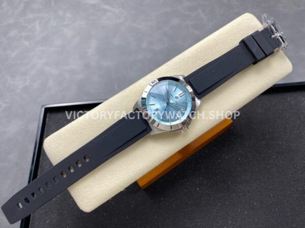 BLS Factory Breitling Chronomat GMT A32398A21L1A1 40mm Rubber Strap Light Blue GMT Needle Light Blue Dial