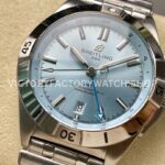 BLS Factory Breitling Chronomat GMT P32398101C1S2 40mm Full Steel Light Blue GMT Ne ( (3) BLS Factory Breitling Chronomat GMT P32398101C1S2 40mm Full Steel Light Blue GMT Needle Light Blue Dial
