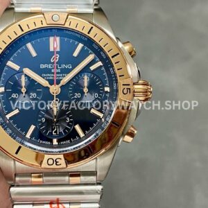 BLS Factory Breitling Chronomat UB0134101B1U1 42mm Half Rose Gold Black Dial (8) BLS Factory Breitling Chronomat UB0134101B1U1 42mm half rose gold black dial