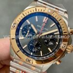 BLS Factory Breitling Chronomat UB0134101B1U1 42mm Half Rose Gold Grey Dial (4) BLS Factory Breitling Chronomat UB0134101B1U1 42mm Half Rose Gold Grey Dial