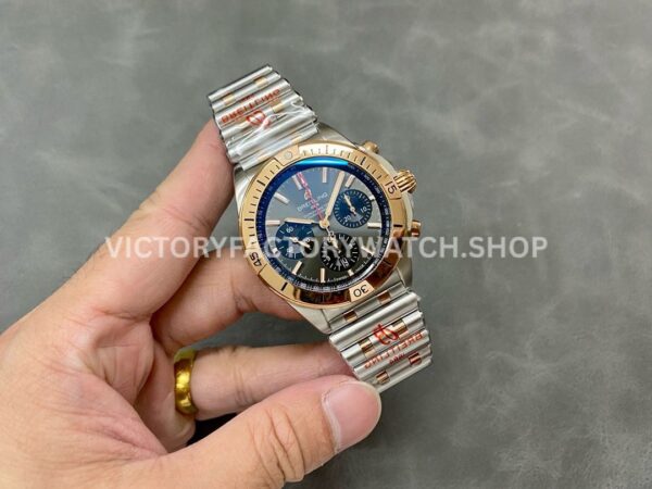 BLS Factory Breitling Chronomat UB0134101B1U1 42mm Half Rose Gold Grey Dial (8) BLS Factory Breitling Chronomat UB0134101B1U1 42mm Half Rose Gold Grey Dial