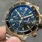 BLS Factory Breitling Chronomat UB0134131L1S1 42mm Hlaf Rose Gold Ceramics Bezel Green Dia