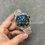 BLS Factory Breitling Chronomat UB0134131L1S1 42mm Hlaf Rose Gold Ceramics Bezel Green Dia