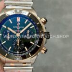 BLS Factory Breitling Chronomat UB0134131L1S1 42mm half rose gold ceramic bezel green dial