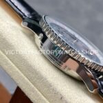 BLS Factory Breitling Montbrillant Datora A2133012-BB58 43mm Steel Leather Strap Dark Blue Dial