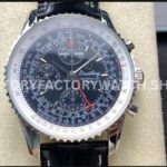 BLS Factory Breitling Montbrillant Datora A2133012-BB58 43mm dark blue dial leather strap