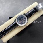 BLS Factory Breitling Montbrillant Datora A2133012-BB58 43mm Steel Leather Strap Dark Blue Dial