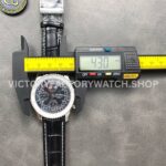BLS Factory Breitling Montbrillant Datora A2133012-BB58 43mm Steel Leather Strap Dark Blue Dial