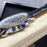 BLS Factory Breitling Montbrillant Datora A2133012-BB58 43mm Steel Leather Strap Dark Blue Dial