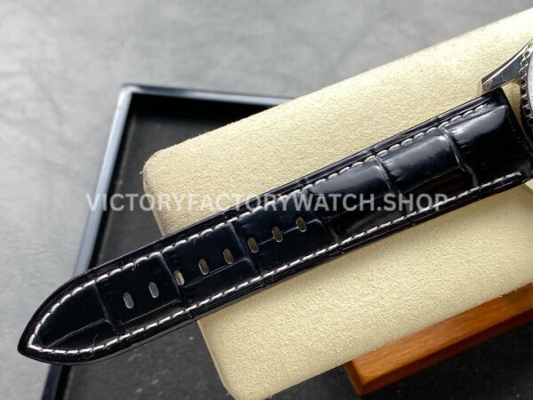 BLS Factory Breitling Montbrillant Datora A2133012G518 43mm Steel Leather Strap Silver Dial