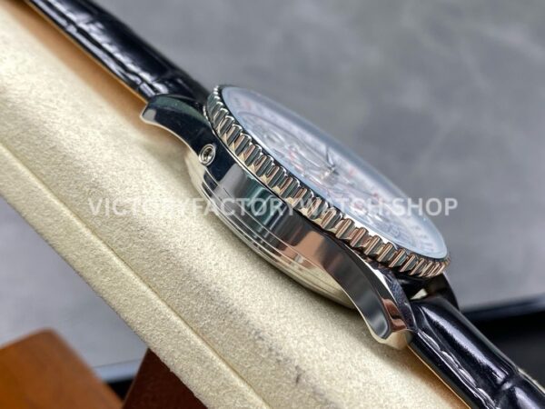 BLS Factory Breitling Montbrillant Datora A2133012G518 43mm Steel Leather Strap Silver Dial