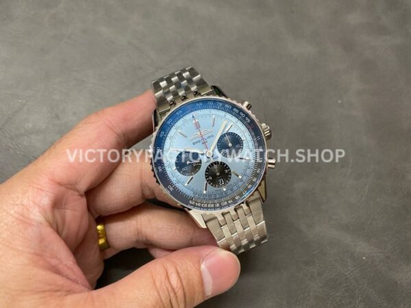 BLS Factory Breitling Navitimer 1 B01 Chronograph AB0138241C1A1 43mm Full ( (5) BLS Factory Breitling Navitimer 1 B01 Chronograph AB0138241C1A1 43mm Full Steel Black Eye Blue Dial