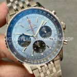 BLS Factory Breitling Navitimer 1 B01 Chronograph AB0138241C1A1 43mm Full ( (6) BLS Factory Breitling Navitimer 1 B01 Chronograph AB0138241C1A1 43mm Full Steel Black Eye Blue Dial