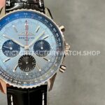BLS Factory Breitling Navitimer 1 B01 Chronograph AB0138241C1P1 4 ( (3) Breitling Navitimer B01 AB0138241C1P1 blue dial leather strap