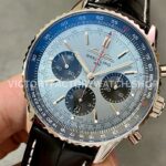 BLS Factory Breitling Navitimer 1 B01 Chronograph AB0138241C1P1 4 ( (6) BLS Factory Breitling Navitimer 1 B01 Chronograph AB0138241C1P1 43mm Steel Leather Strap Black Eye Blue Dial
