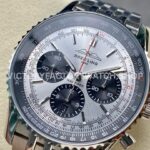 BLS Factory Breitling Navitimer 1 B01 Chronograph AB0138241G1A1 43mm Full Steel Si ( (6) BLS Factory Breitling Navitimer 1 B01 Chronograph AB0138241G1A1 43mm Full Steel Silver Dial
