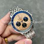 BLS Factory Breitling Navitimer 1 B01 Chronograph AB0138241K1A1 43m ( (3) BLS Factory Breitling Navitimer 1 B01 Chronograph AB0138241K1A1 43mm Full Steel Black Eye Bronze Dial