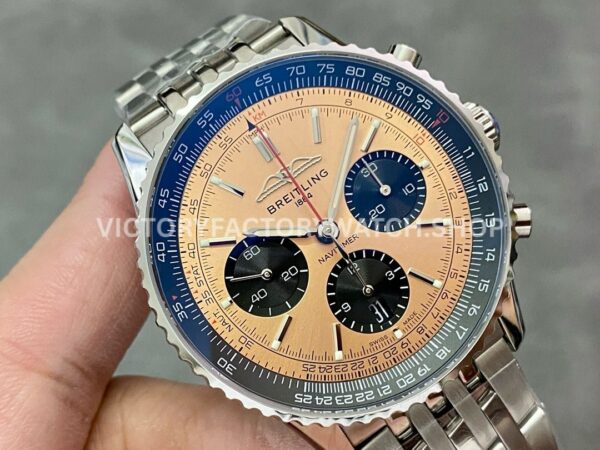 BLS Factory Breitling Navitimer 1 B01 Chronograph AB0138241K1A1 43m ( (4) BLS Factory Breitling Navitimer 1 B01 Chronograph AB0138241K1A1 43mm Full Steel Black Eye Bronze Dial